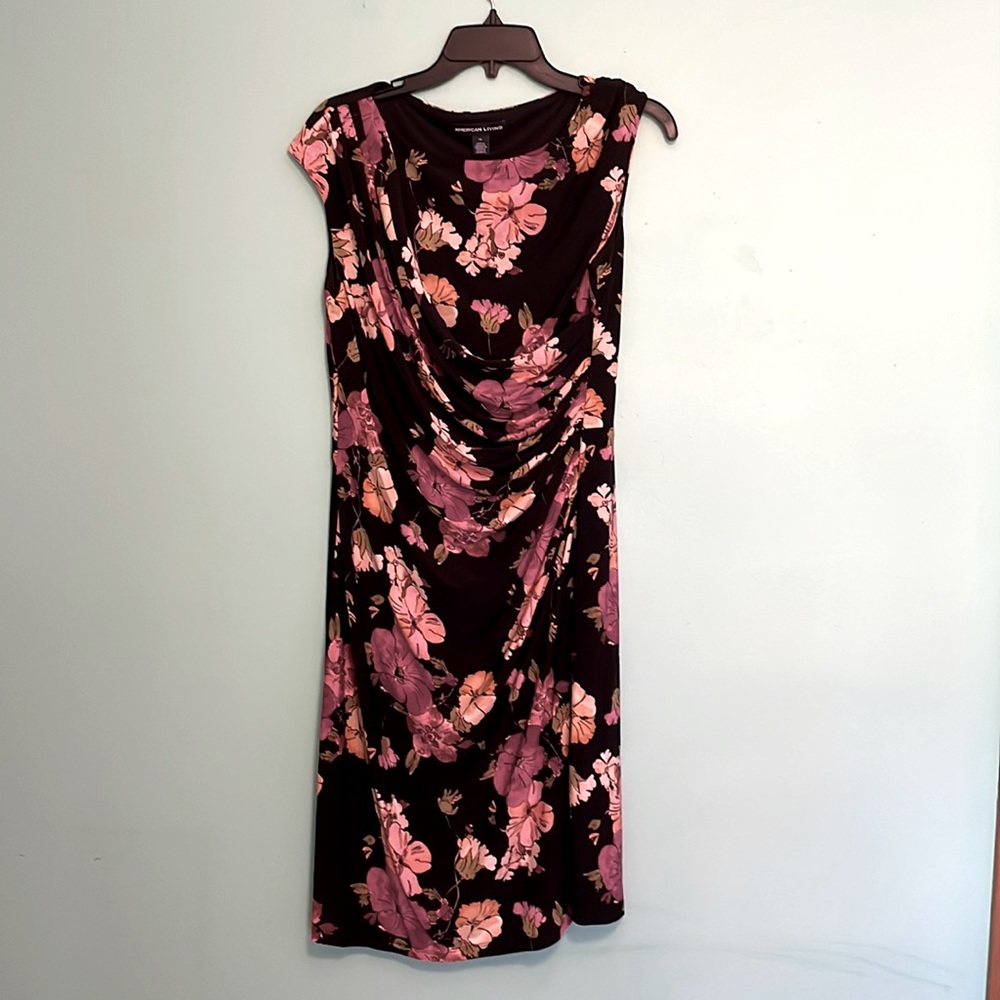 Black and floral dress.